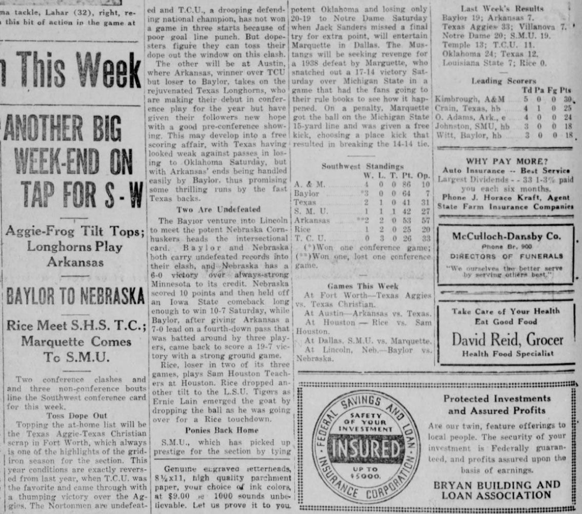 The Eagle Archives: October 16, 1939